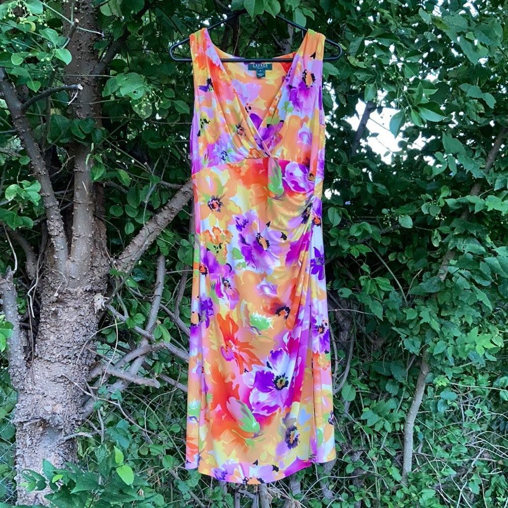 Ralph Lauren floral mid dress